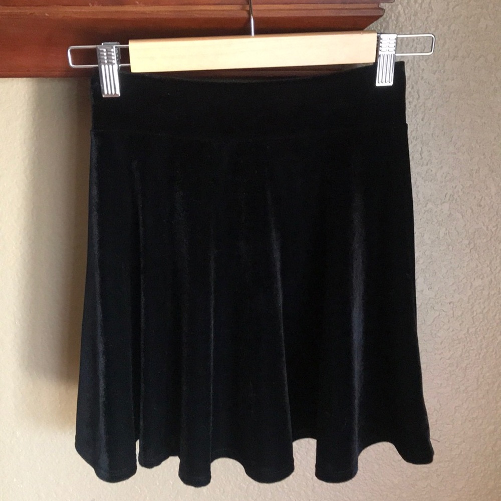 Black Velvet Skirt